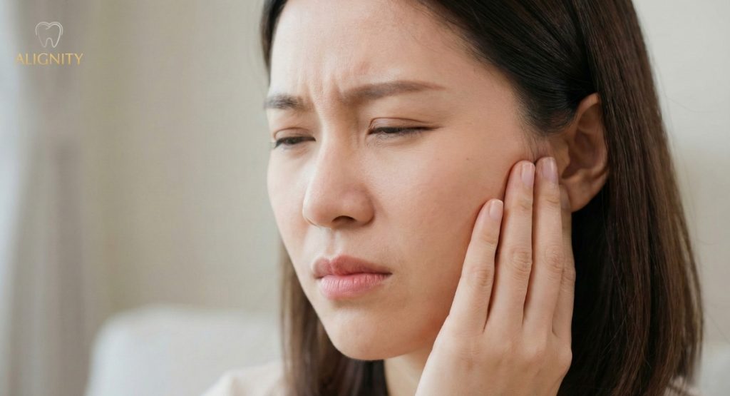 Lệch khớp cắn là gì? Nguyên nhân, tác hại và giải pháp điều trị 5 Tác hại của lệch khớp cắn - Rối loạn khớp thái dương hàm.