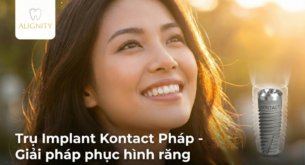Cấy ghép implant kontact giúp phục hồi > 95% khả năng ăn nhai và thẩm mỹ như răng thật.