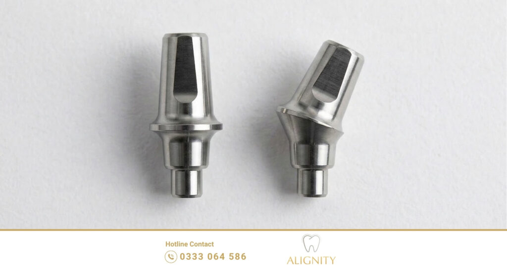 Phân loại Abutment thẳng cho răng hàm và Abutment nghiêng cho răng cửa.