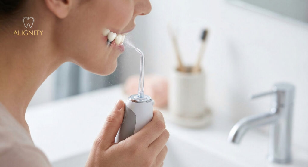 Hướng dẫn vệ sinh răng Implant và khớp nối Abutment bằng máy tăm nước.
