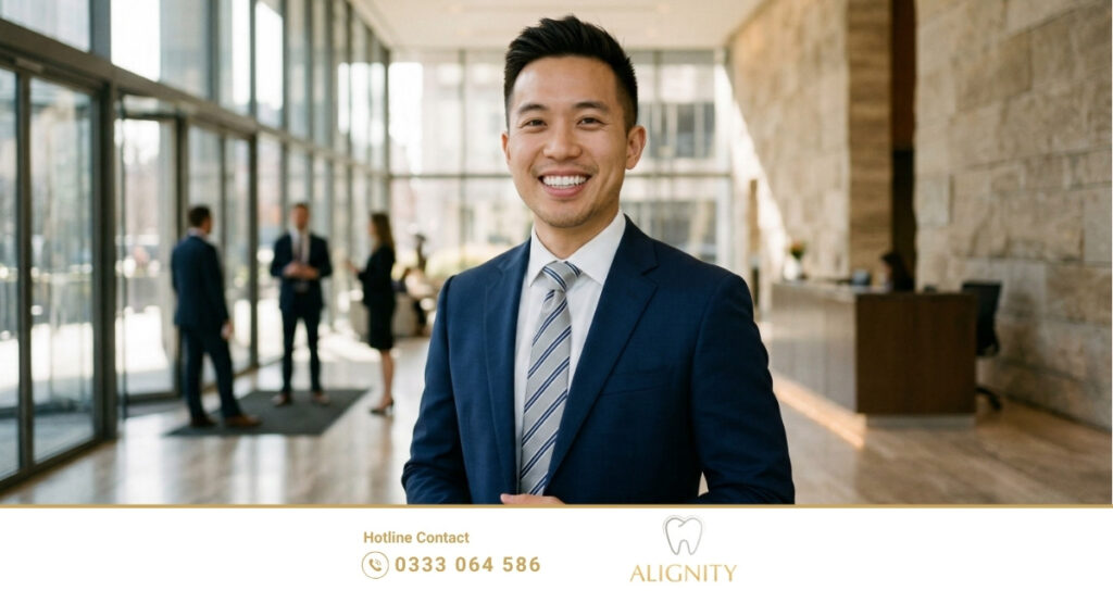 Nụ cười tự tin rạng rỡ khi đeo khay niềng trong suốt 