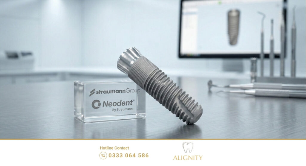 Trụ implant neodent: Giải pháp implant cho ca tiêu xương nhẹ 1 Cận cảnh trụ Implant Neodent chính hãng của tập đoàn Straumann Thụy Sĩ.